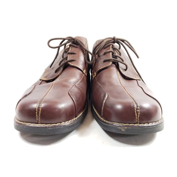 Dockers Mens Size 13 Bicycle Toe Brown Leather Lace-Up Shoes - Picture 6 of 9